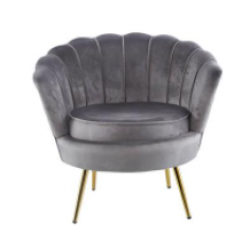 Astrid Velvet Sofa Chair Grey