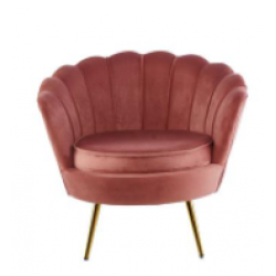 Astrid Velvet Sofa Chair Rose Pink