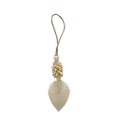 Hanging Leaf Decor - Cream