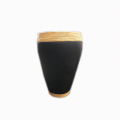 Pot w/Rattan Top Black Pot w/Rattan Top Black