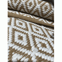 Diamond Jute Cotton Rug 60x90cm